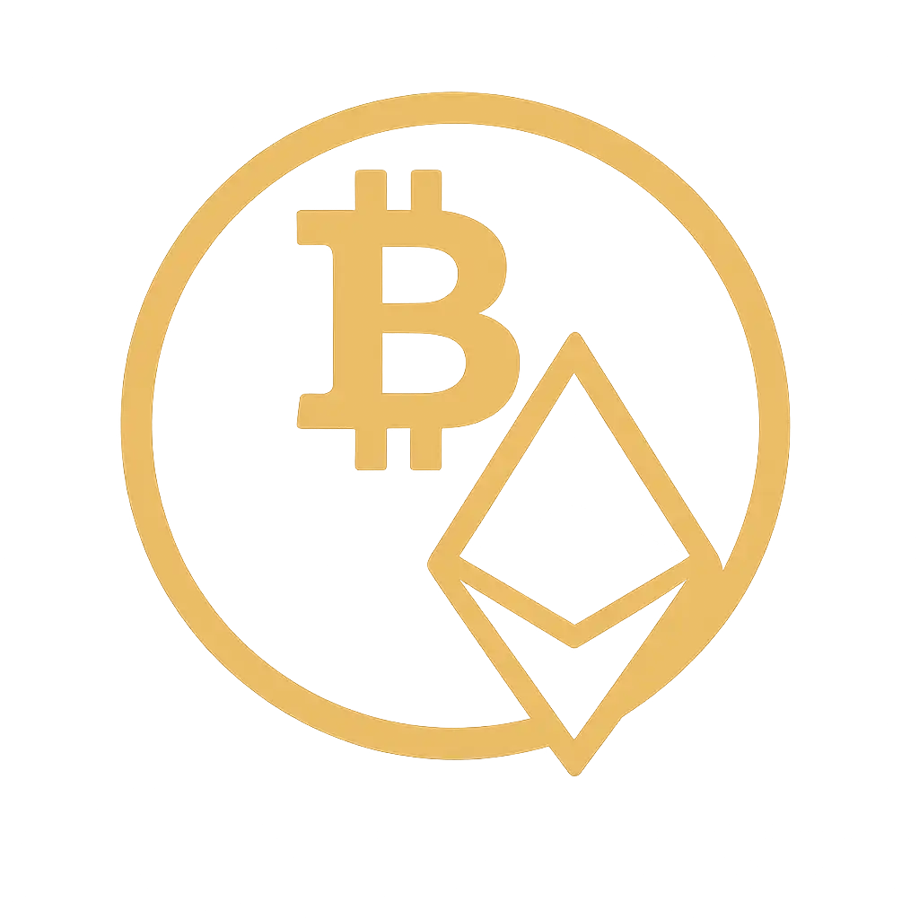 Bitcoin and Ethereum crypto icon